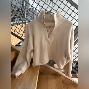 Babaton cropped quarterzip